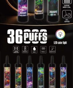 Bang 36000 Puffs Disposable Vape -650mAh Battery, 40ml E-liquid, Multiple Nicotine 12 Flavors