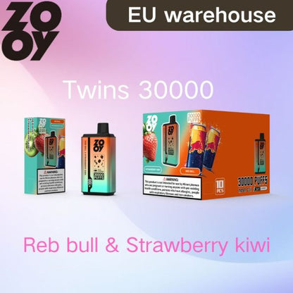 30000 puffs Zooy twins dual flavor disposable e-cigarette 10 fruit flavors E-Liquid Geek dual mesh cord OEM wholesale IVape disposable e-cigarette