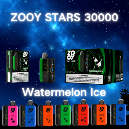 ZOOY STARS 30000 Puffs  3D curved LED screen, TYPE-C rechargeable, adjustable air volume