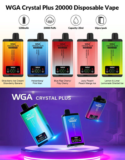 WGA Crystal Plus 20000 Puffs  20k Disposable Vape