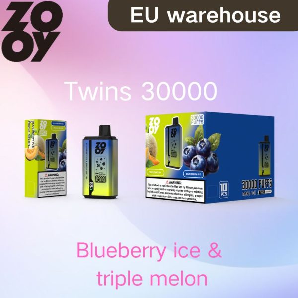 30000 puffs Zooy twins dual flavor disposable e-cigarette 10 fruit flavors E-Liquid Geek dual mesh cord OEM wholesale IVape disposable e-cigarette