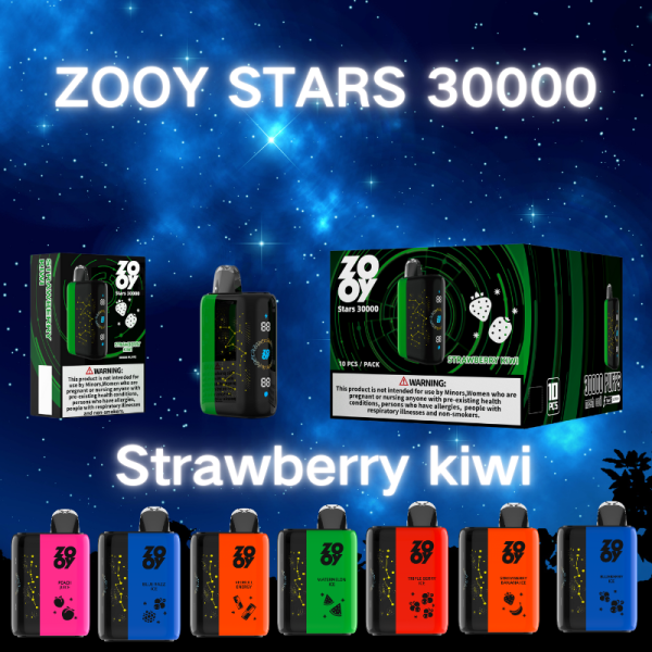 ZOOY STARS 30000 Puffs  3D curved LED screen, TYPE-C rechargeable, adjustable air volume