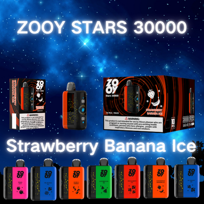 ZOOY STARS 30000 Puffs  3D curved LED screen, TYPE-C rechargeable, adjustable air volume