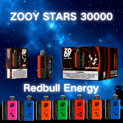 ZOOY STARS 30000 Puffs  3D curved LED screen, TYPE-C rechargeable, adjustable air volume