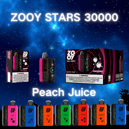 ZOOY STARS 30000 Puffs  3D curved LED screen, TYPE-C rechargeable, adjustable air volume