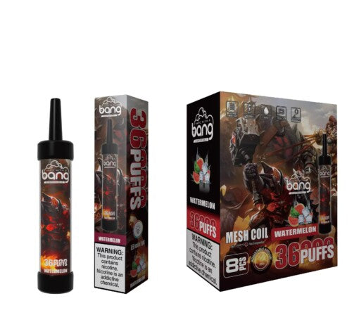 Bang 36000 Puffs Disposable Vape -650mAh Battery, 40ml E-liquid, Multiple Nicotine 12 Flavors
