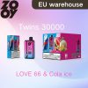 30000 puffs Zooy twins dual flavor disposable e-cigarette 10 fruit flavors E-Liquid Geek dual mesh cord OEM wholesale IVape disposable e-cigarette