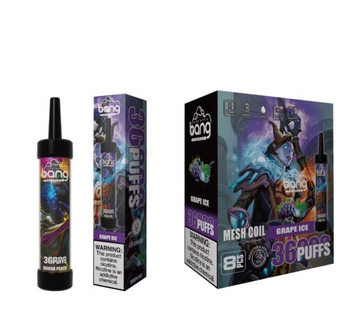 Bang 36000 Puffs Disposable Vape -650mAh Battery, 40ml E-liquid, Multiple Nicotine 12 Flavors
