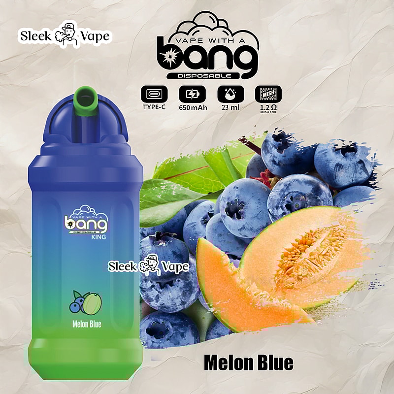 Bang King 12000 Puffs Disposable Vape(0% to 5% Nicotine)- 23ml E-Liquid, 850mAh Battery 20 Flavors