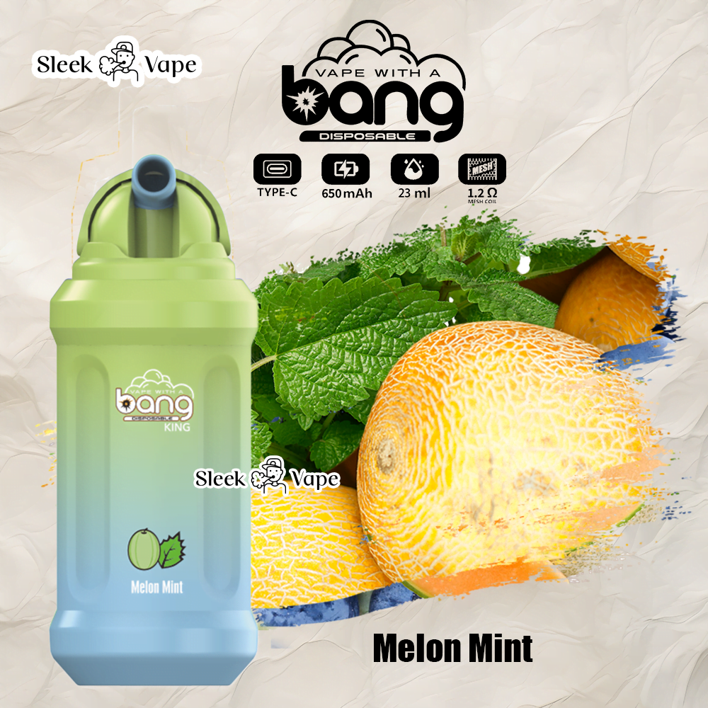 Bang King 12000 Puffs Disposable Vape(0% to 5% Nicotine)- 23ml E-Liquid, 850mAh Battery 20 Flavors
