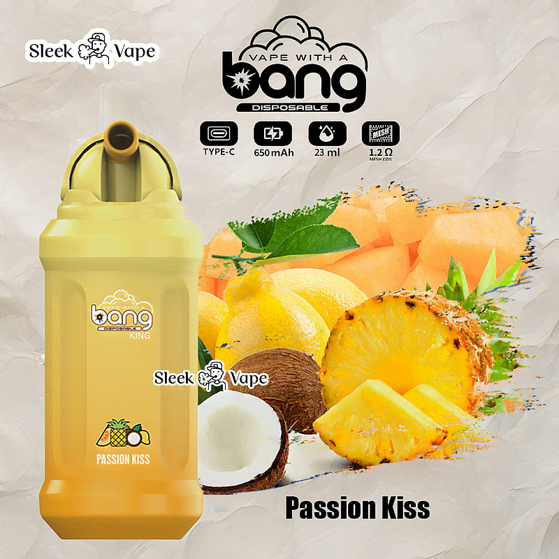 Bang King 12000 Puffs Disposable Vape(0% to 5% Nicotine)- 23ml E-Liquid, 850mAh Battery 20 Flavors