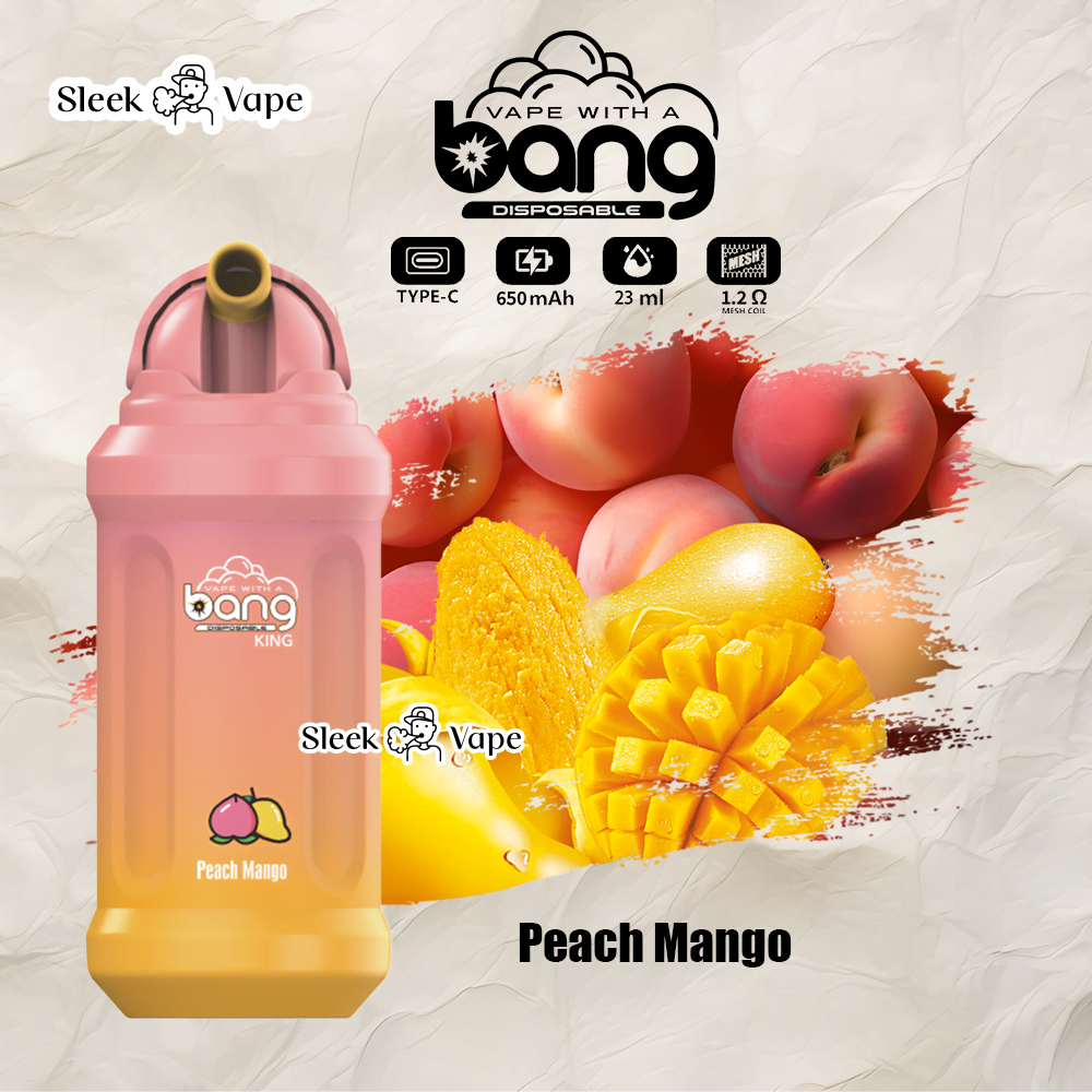 Bang King 12000 Puffs Disposable Vape(0% to 5% Nicotine)- 23ml E-Liquid, 850mAh Battery 20 Flavors