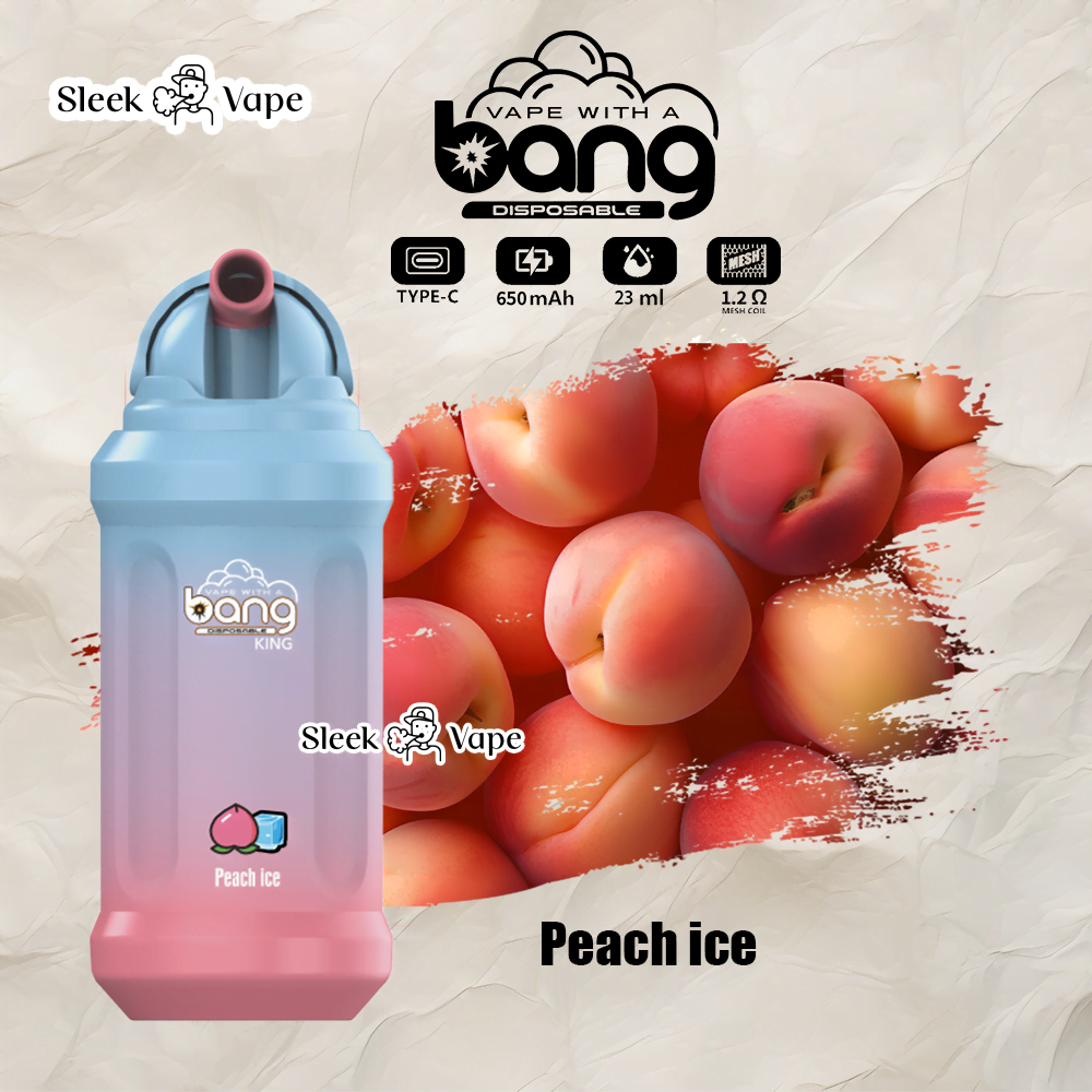 Bang King 12000 Puffs Disposable Vape(0% to 5% Nicotine)- 23ml E-Liquid, 850mAh Battery 20 Flavors