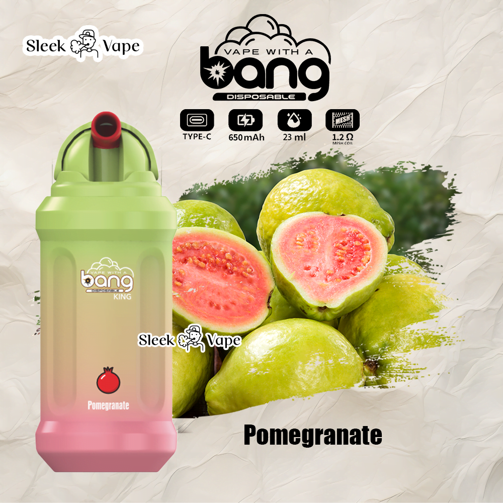 Bang King 12000 Puffs Disposable Vape(0% to 5% Nicotine)- 23ml E-Liquid, 850mAh Battery 20 Flavors