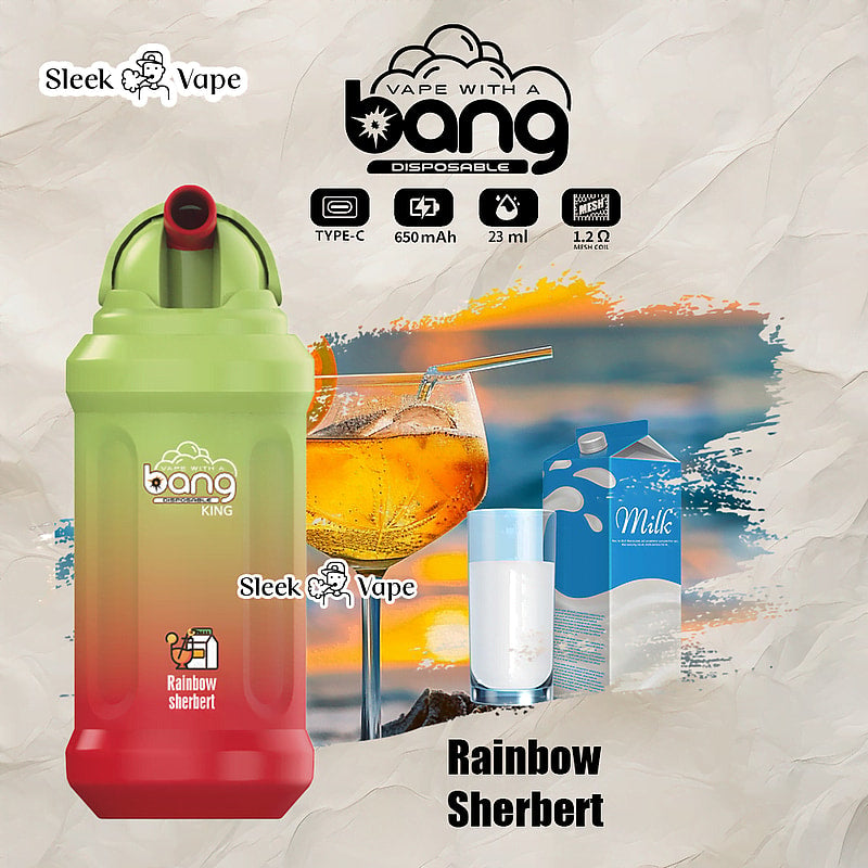 Bang King 12000 Puffs Disposable Vape(0% to 5% Nicotine)- 23ml E-Liquid, 850mAh Battery 20 Flavors