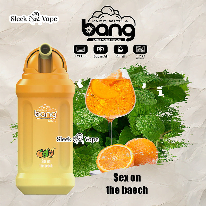 Bang King 12000 Puffs Disposable Vape(0% to 5% Nicotine)- 23ml E-Liquid, 850mAh Battery 20 Flavors
