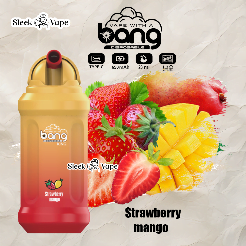 Bang King 12000 Puffs Disposable Vape(0% to 5% Nicotine)- 23ml E-Liquid, 850mAh Battery 20 Flavors