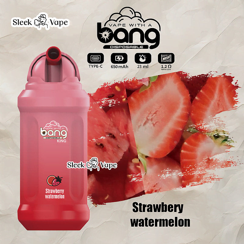 Bang King 12000 Puffs Disposable Vape(0% to 5% Nicotine)- 23ml E-Liquid, 850mAh Battery 20 Flavors