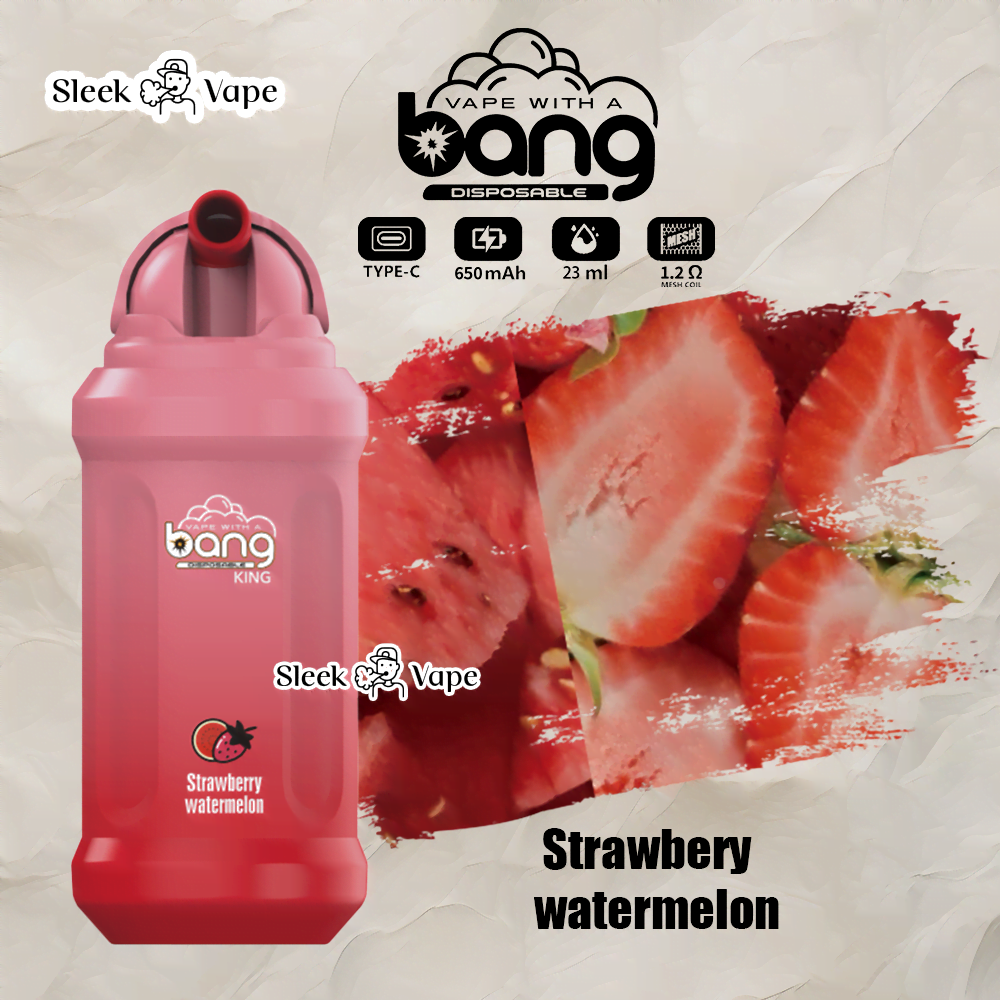 Bang King 12000 Puffs Disposable Vape(0% to 5% Nicotine)- 23ml E-Liquid, 850mAh Battery 20 Flavors