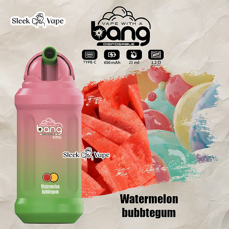 Bang King 12000 Puffs Disposable Vape(0% to 5% Nicotine)- 23ml E-Liquid, 850mAh Battery 20 Flavors
