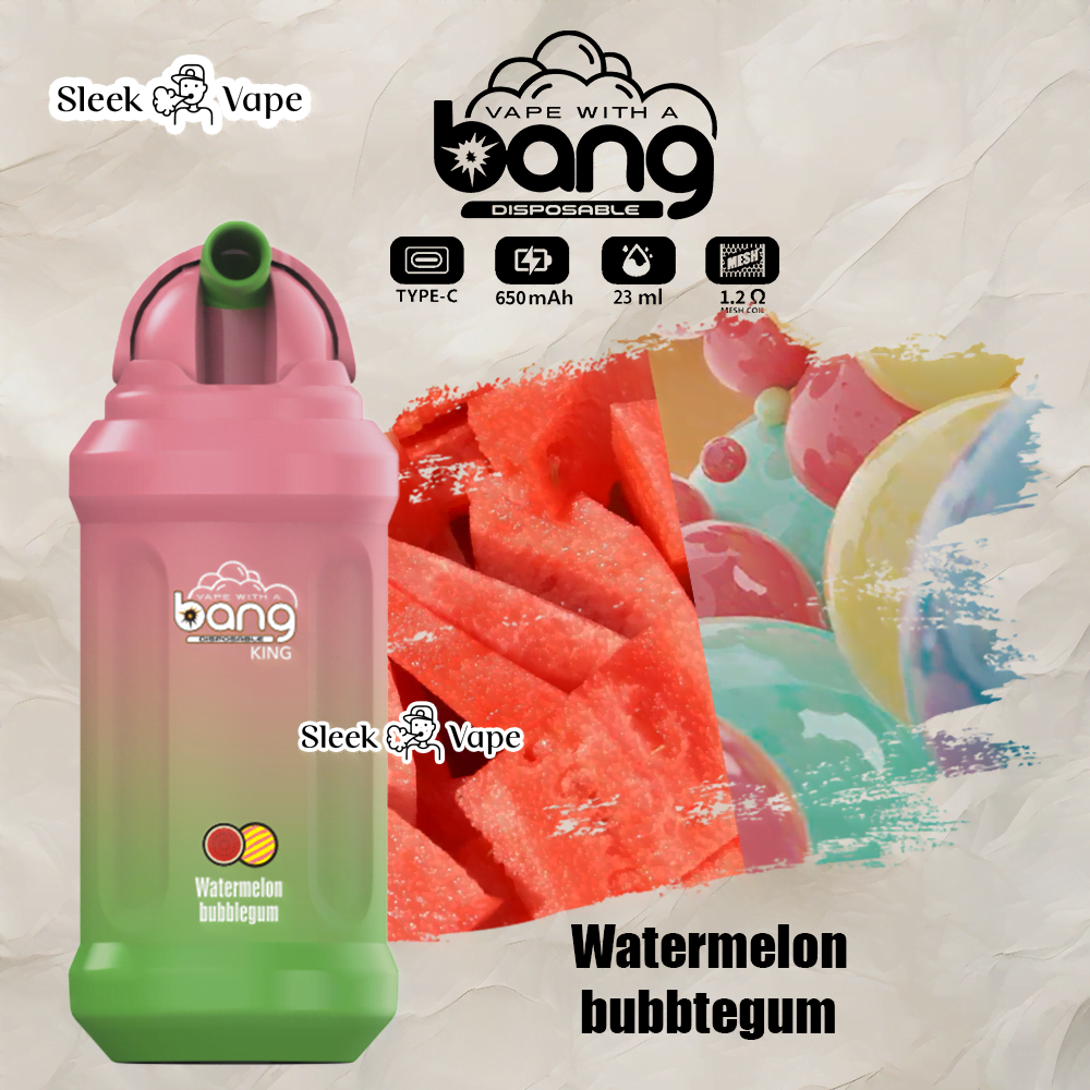 Bang King 12000 Puffs Disposable Vape(0% to 5% Nicotine)- 23ml E-Liquid, 850mAh Battery 20 Flavors