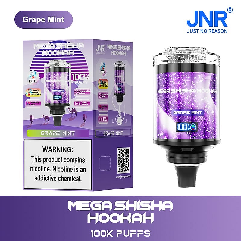 JNR Mega Shisha Hookah 100000 Puffs – The Ultimate in Large-Capacity Vaping