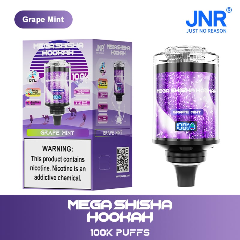 JNR Mega Shisha Hookah 100000 Puffs – The Ultimate in Large-Capacity Vaping