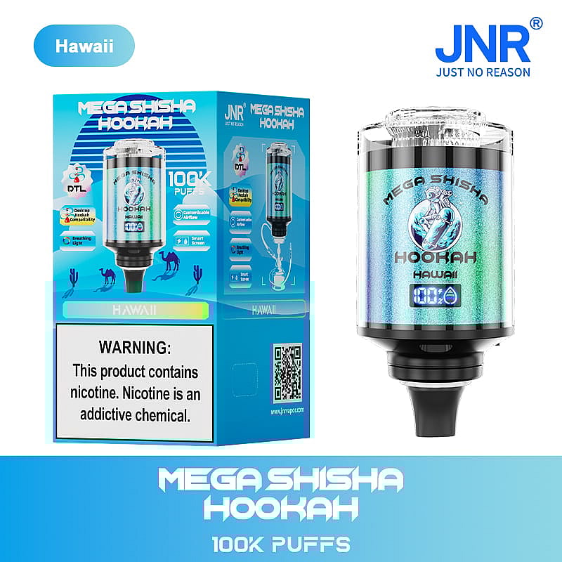 JNR Mega Shisha Hookah 100000 Puffs – The Ultimate in Large-Capacity Vaping