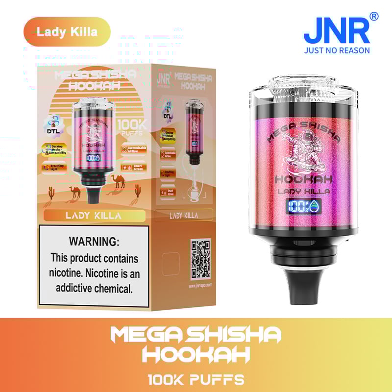 JNR Mega Shisha Hookah 100000 Puffs – The Ultimate in Large-Capacity Vaping