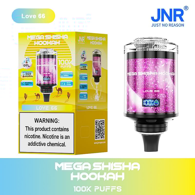 JNR Mega Shisha Hookah 100000 Puffs – The Ultimate in Large-Capacity Vaping