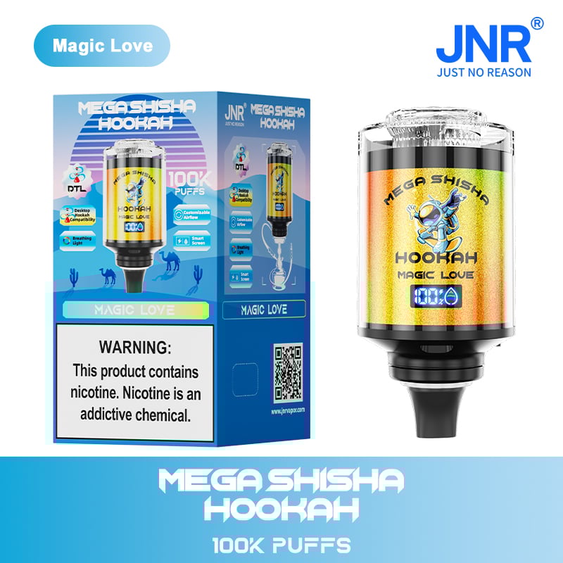 JNR Mega Shisha Hookah 100000 Puffs – The Ultimate in Large-Capacity Vaping