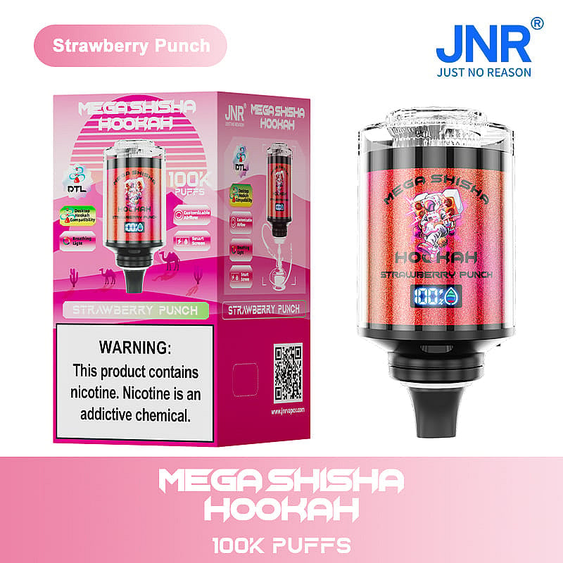 JNR Mega Shisha Hookah 100000 Puffs – The Ultimate in Large-Capacity Vaping