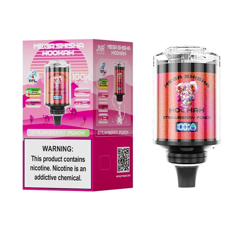 JNR Mega Shisha Hookah 100K Disposable Vape 60ml 2% (Box of 4) 12 Flavors