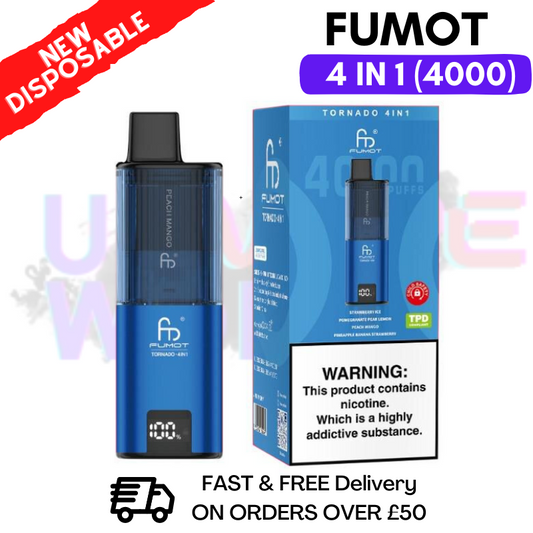 Blue Edition Fumot Tornado 4000 Puff Disposable Vape Kit