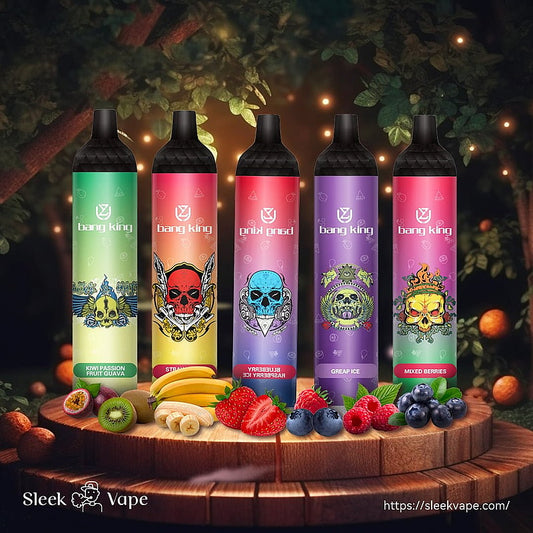 UZY Bang King 6000 puffs 0% 2% 3% 5% Nicotine Rechargeable Disposable Pod-850mAh Battery, 40ml E-liquid, Multiple Nicotine 12 Flavors